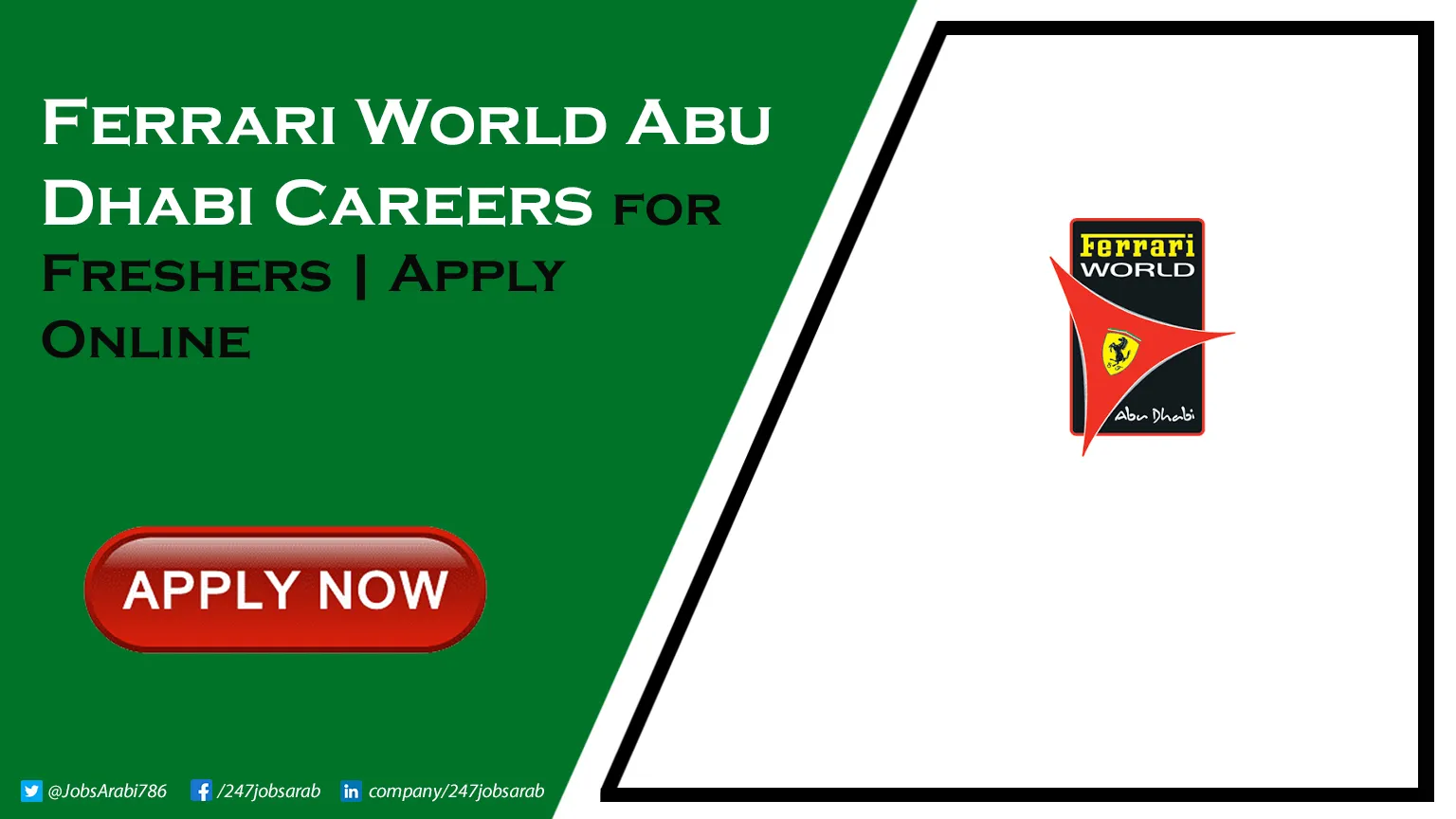 Ferrari World Abu Dhabi Careers | Submit Online Job Application Today Ferrari World Abu Dhabi Careers