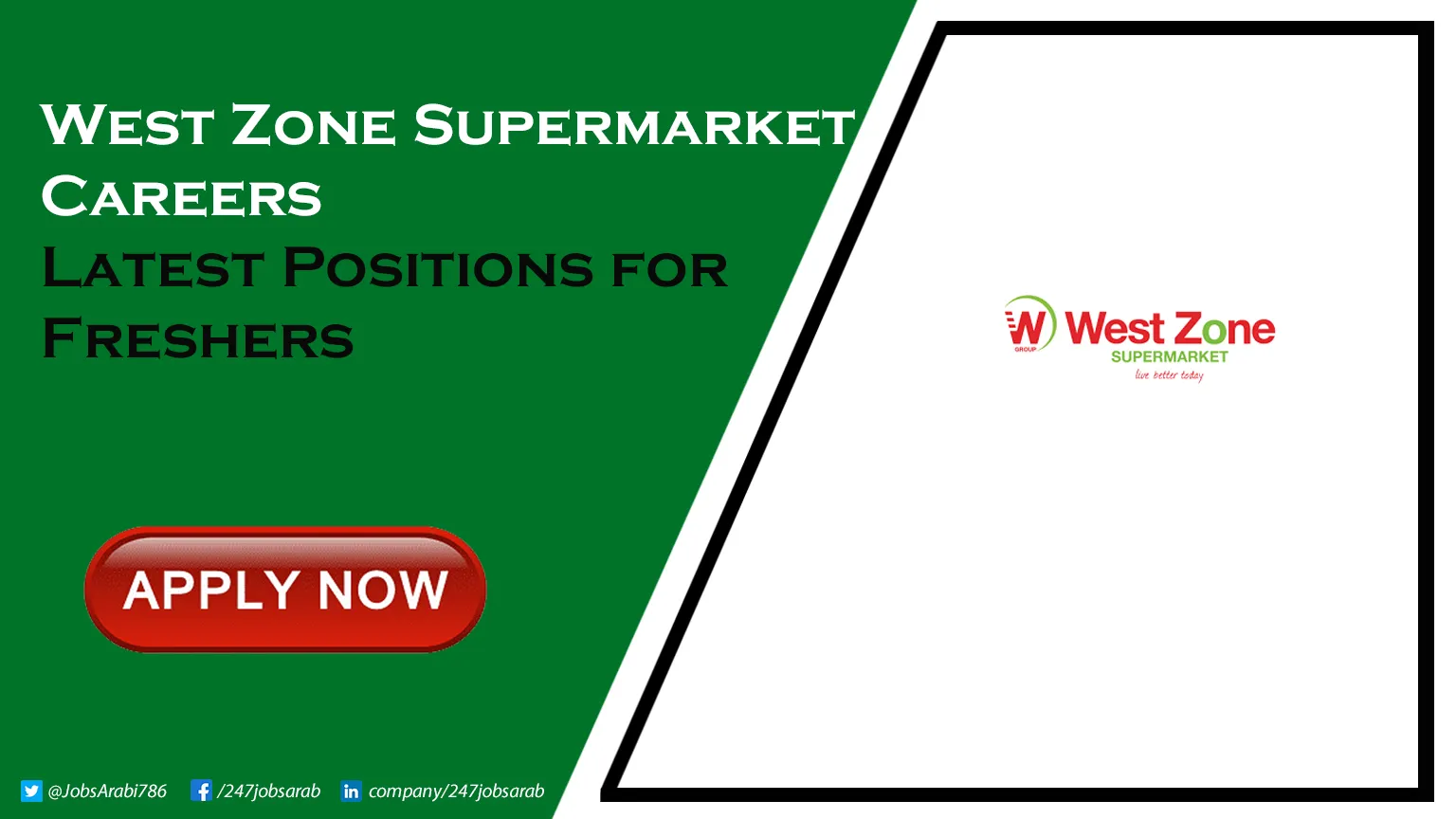 West Zone Supermarket Careers in Hypermarket for Freshers & Foreigners West Zone Supermarket Careers